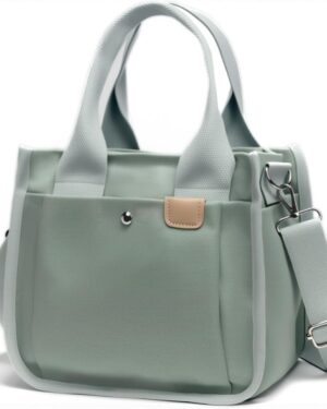 Small Canvas Top Handle Crossbody Tote Bag